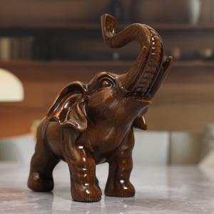 TEMU 코끼리 조각상 장식, 풍수 행운 장식 선물, 홈 오피스 카운터 및 데스크탑용