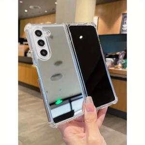 TEMU 갤럭시 Z 폴드 7 Zold 6 Z 폴드 3 Z 폴드 4 Z 폴드 5 6 미러 안티 드롭 PC 폰 케이스 커버