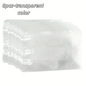 TEMU 8개 대용량 재사용 가능 보관백 (손잡이 포함) - 누수 방지, 냉동실 안전, 견과류, 시리얼, 과일용 - 여행 및 일상 정리에 이상적