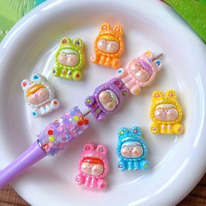 TEMU 귀여운 릴리트 레진 세트 (6개), 세로 속이 빈 비즈 펜, 펜던트 장식 비즈, 헤어핀 장식, 신발 장식, 휴대폰 체인 가방 펜던트 제작 재료, 휴일 필수템