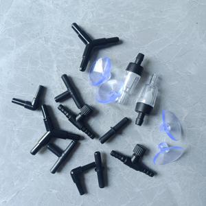 TEMU 16개 세트) 어항 추가 장비, 어항 용품, 잉어 탱크, 조절 밸브 + 체크 밸브 + 커넥터/티/직선/코너 + 고정 흡착 컵, 어항, 호스 연결에 적합, 배터리 없음