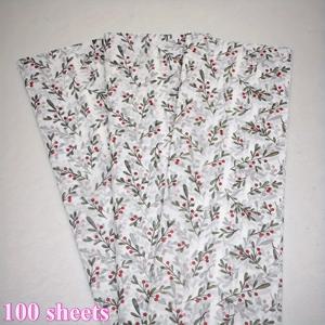 TEMU 30/100매, 크리스마스 트리 씨앗 꽃무늬 티슈 페이퍼, 20x14인치, 얇은 종이 라이닝, 선물 포장용, 의류 습기 보호, 와인 포장, 선물 상자 충전, 깨지기 쉬운 물품 보호, 휴일 및 파티 장식, 발렌타인데이 선물, 크리스마스 선물에 이상적