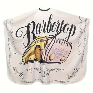 TEMU 힙합 스타일 바버 & 샤울 - 화이트 베이스 & 카툰 가위/빗 포함 - 남녀공용 미용실, 헤어드레싱 학교, 스파용 쉬운 세탁 미용 가위 커트 천