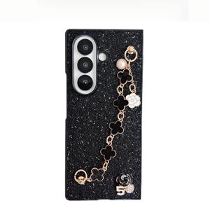 TEMU 럭셔리 글리터 폰 케이스 랜야드 포함 - 삼성 갤럭시 Z 폴드 7/6/5/4/3 호환