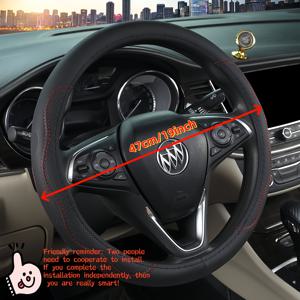 TEMU 대형 트럭용 PU 가죽 이너링, 초박형 사이드 스티어링 휠 커버 - 16~20인치 (트럭/버스/건설차량/세미트레일러)