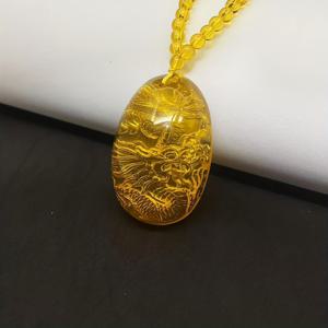 TEMU 1개 VELORIS 천연 호박 드래곤 목걸이 - 진짜 천연 드래곤 펜던트, 드래곤 조각 체인 주얼리, 드래곤 테마 탄생석 선물 (도금 없음)|목걸이|탄생석