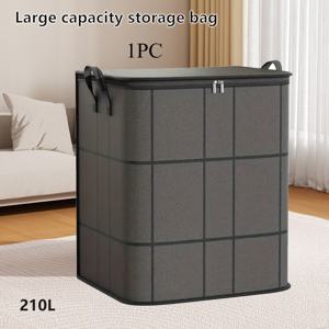 TEMU 4개 세트, 1개 레이어드 수납백 신형 접이식 옷 정리함 계절용 이불 보관 파우치 더블 지퍼 부직포 이사용 가방 옷장 친화적 속옷 바구니|파우치