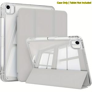 TEMU 아이패드 11세대 2025 (A16), 10세대 9/8/7/6세대 10.9/10.2/9.7인치 2022/2021/2020/2019/2017용 펜 홀더 포함, 전체 보호 케이스, TPU 혼합 투명 아크릴 백, 황변 방지, 자동 깨우기/잠금 기능, 스크래치 방지