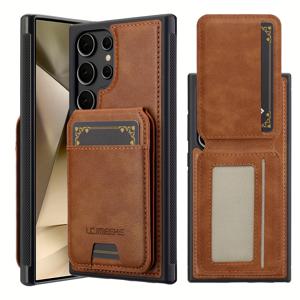 TEMU 폰 케이스: 고품질 패션 2-in-1 (폰 케이스+분리형 마그네틱 카드 홀더) 인조 가죽 지갑 폰 케이스, 갤럭시 S21 S22 S23 S24 S25 플러스 울트라 호환, RFID 보안/카드 슬롯 홀더 기능/무선 충전 지원|지갑|S22케이스