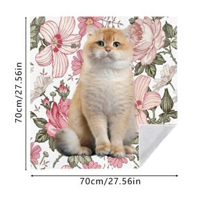 TEMU 1개, [다기능 매직 스티키 천] 로맨틱한 핑크 플로럴 프린트가 있는 오버사이즈 탈출 방지 및 스크래치 방지 커버, 세탁 가능하고 내구성이 뛰어난 고양이 침대 담요, 장난기 넘치는 고양이를 위해 디자인된 미용 및 진정 타월