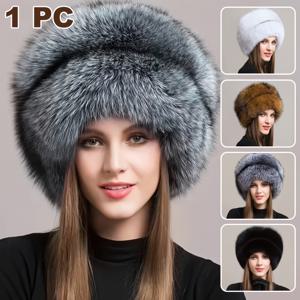 TEMU 고급 패션 여성용 퍼리 모자 | 두꺼운 따뜻한 브라운 모자, 자카드 장인 정신, 스냅 클로저, 이상적인 크리스마스 선물|모자