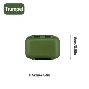 TEMU 방수 낚시 장비 보관함 – 다양한 사이즈 (대형 트럼펫)로 제공되는 낚시 장비 정리함, 튼튼하고 컴팩트한 디자인, 녹색으로 제공, 바늘, 미끼 및 기타 장비 보관에 적합