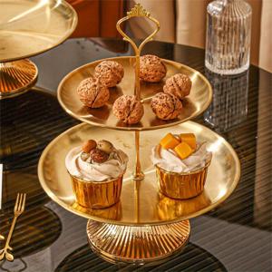 TEMU 가정 주방, 식당, 거실에 적합한 다층 스테인리스 스틸 서빙 트레이. 간식, 사탕, 디저트를 다채롭게 보관하도록 설계되었습니다. 케이크 스탠드 또는 디스플레이용 다층 서빙 트레이로도 사용할 수 있습니다.