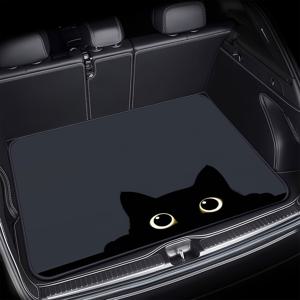 TEMU 1개, 모든 차량에 적합, 사계절용 범용, 스타일리시한 차량 액세서리, 범용 사이즈, 내구성, 스크래치 방지, 간편한 청소. 차량용 헤비 듀티 트렁크 매트, 개인용 또는 선물용으로 완벽