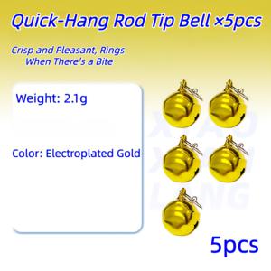TEMU 5개 낚시 벨, 튼튼한 퀵 클립, 야간 낚시 및 얼음 낚시 물고기 물고기 알림용으로 설계, 설치 용이, 미끄럼 방지 디자인, 담수 및 해수 낚시에 적합, 낚싯대 필수 추가품
