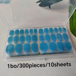 TEMU 10장, 300개, 박스형 강력 방수 양면 네일 스티커 - 무취 통기성 젤리 접착제, 아몬드형 중간 길이 광택 네일 팁에 적합, 초강력 접착력|네일팁