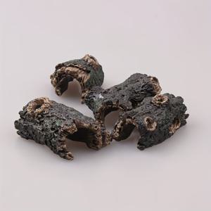 TEMU 수족관 풍경을 위한 인조 나무 껍질 이끼 조경 장식 돌 4개, 물고기 및 새우의 은신처 제공
