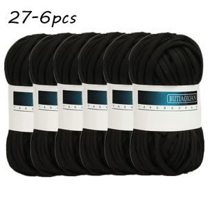 TEMU 6개입 600g/21oz 소프트 티셔츠 실 100% 폴리에스터 멀티컬러 2cm 폭 폴리에스터 실 고탄력 고품질 직물 뜨개질 실 수공예 코바늘 프로젝트 DIY 핸드메이드 가방, 바구니, 좌석 쿠션 등에 적합