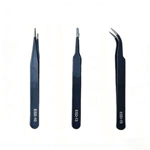 TEMU 고급 정전기 제거 스테인리스 스틸 클램프 세트 - 초정밀, 산업용 도구, 가정 수리, 모델 제작 및 전자 제품용. 내구성, 부식 방지 및 인체공학적 디자인