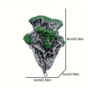 TEMU 1개 수중 부유석 수조, 부유 이끼석 수지 장식, 매달린 돌 어항 장식, 수조 부유석