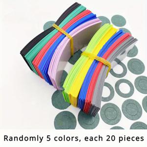 TEMU 100개 18650 배터리 랩 슬리브와 100개의 보리 종이 링 포함 - 열수축 튜브 72mm x 29.5mm, C 절연 PVC 필름 테이프 커버, 색상 코드화 (파란색/녹색/검정), 안전한 배터리 보호 및 정리에