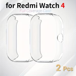 TEMU 레드미 워치 4 스마트워치 케이스 2개 세트 + 스크린 보호필름 - 소프트 쉘, 스크래치 방지, 레드미 워치 4/레드미 워치 4 모델 호환