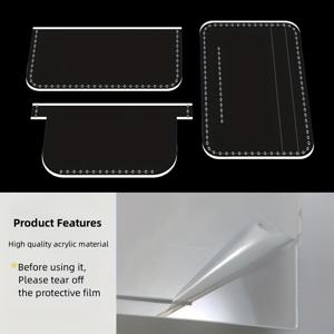 TEMU 3pcs 미니 카드 홀더 포켓 지갑 아크릴 만들기 템플릿 DIY 핸드 도구 다기능 카드 홀더 지갑 아크릴 템플릿 공예 템플릿 용품, DIY 지갑 만들기