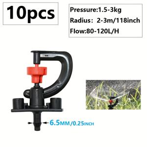 TEMU 10개 G-타입 회전 스프링클러 노즐, 360도 조절 가능한 제트 스트림 - 정원, 농장, 온실의 효율적인 관개에 이상적, 잔디 스프링클러