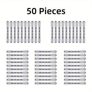 TEMU 50개 회색 0.59인치 긴 머리용 펌 로드 - 스타일리시 헤어드레싱을 위한 튼튼한 플라스틱 컬 & 콜드 웨이브 롤러