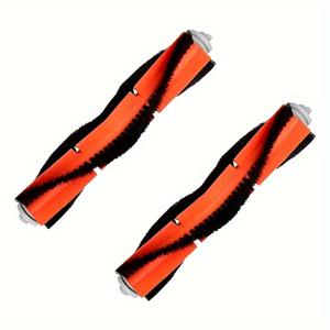 TEMU Xiaomi MI 1/1S 및 Roborock S5 S50 S55 T6 T4 S6 로봇 청소기와 호환되는 교체 부품 2개, 롤러 브러시 커버 및 메인 브러시 박스 포함.