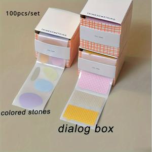 TEMU 100개 컬러풀 풀업 스티키 노트 세트, 2.75인치 멀티펑션 오류 수정 접착 노트, 대화 노트