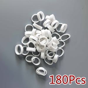 TEMU 180개 흰색 고탄력 고무 밴드, 가정 및 사무실 문구용 신축성 라텍스 링 제공