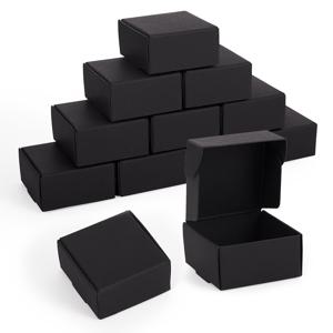 TEMU 50개 3종 종이 접이식 박스, 쥬얼리 제작 및 디스플레이 포장용, 정사각형, 4.1x3.8x2cm