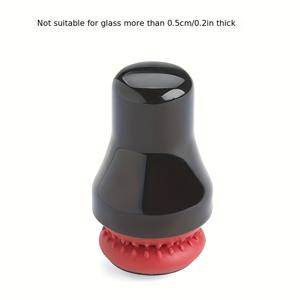 TEMU 유일한 식기 세척용 자석 스팟 브러시 1개. 유리 내부 청소를 위한 자석 실리콘 브러시가 특징이며, 전원 없이 작동하며 파이프 및 유리 용기에 이상적입니다.