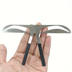 TEMU 1개 스테인리스 스틸 눈썹 쉐이핑 도구 - 완벽한 눈썹 모양을 만들기 위해 눈썹뼈에 맞게 구부릴 수 있는 재사용 가능한 템플릿, 초보자 및 타투 아티스트에게 적합 - 눈썹 측정 및 완벽한 눈썹을 달성하기 위한 정밀한 스케일 포지셔닝