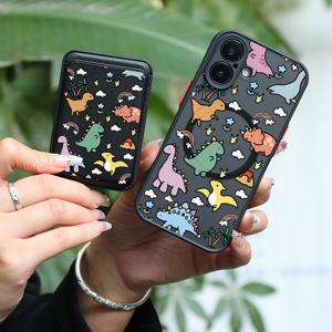 TEMU 폰 케이스: 2개 1세트 & 패셔너블 럭셔리 올인클루시브 충격방지 카툰 애니메이션 패턴 아이폰 15 14 13 12 11 프로 맥스 7 8 플러스 자석 흡착 폰 케이스 & 1-2장 신용카드 또는 은행카드 호환 KJ1 고품질 가죽 자석 카드 클립