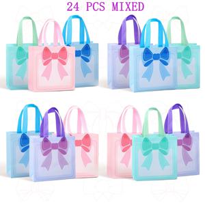 TEMU 24개 컬러풀 패브릭 기프트 백 손잡이 포함 - 소매, 포장, 졸업 및 생일 파티를 위한 다양한 파스텔 색상