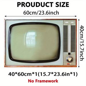 TEMU 빈티지 TV 아트 프린트 | 레트로 텔레비전 벽화 | 고전 미술 | 미적 방 장식 | 향수 선물 | 가정 장식 | 거실 | 침실 | 카페 | 사무실 | 캔버스 그림 벽화 장식 | 프레임 없음