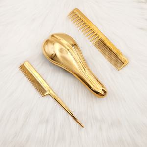 TEMU 고급 골드 헤어 트리트먼트 키트 - 웨이브 디자인 휴대용 빗과 에어 쿠션으로 완벽한 볼륨 제공