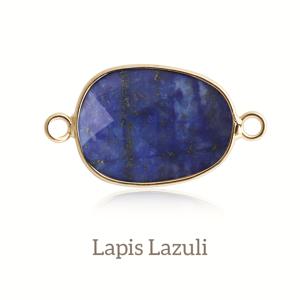 TEMU 보석 만들기용 양면 장식 커넥터가 있는 천연 돌 비즈 더블 이어 드롭 펜던트 1개