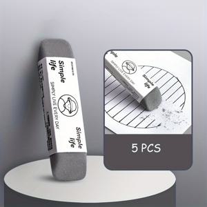 TEMU 젤 펜, 볼펜, 만년필 및 큰 연필에 적합한 무흔적 클린 무지 지우개 5개 세트 (무광/반무광)