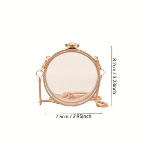 TEMU Y2K 스위트 쿨 미니 도난 방지 박스 가방, 트렌디한 메탈릭 체인 크로스바디 가방 (2024년 여름), 헤드폰 및 립스틱 보관을 위한 다중 수납 공간, 컴팩트하고 넉넉함, 스타일리시한 의상에 적합