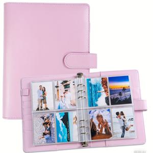 TEMU 30개의 4포켓 카드 페이지가 포함된 포토 카드 바인더, 카드 수집용 6링 A5 바인더 앨범, 240개 슬롯, 자석 잠금 장치가 있는 인조 가죽 커버, 트레이딩 카드 정리용으로 디자인됨