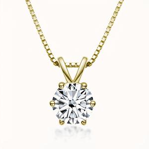 TEMU 925 실버 모이사나이트 펜던트 목걸이, 여성용 1캐럿 컬러 목걸이 - 데일리 착용, 웨딩 선물, 휴가 선물, 졸업 시즌 선물, 발렌타인데이 선물