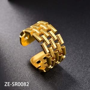 TEMU 중동 빈티지 클래식 스테인리스 스틸 체인 링크 디자인 링 1개, 남녀공용 사이즈 조절형 오픈 링, 다용도 데일리 착용, 발렌타인데이 선물