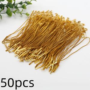 TEMU 30개/50개 골드 바늘 실, 의류 태그, 기념품 장식, 선물 포장 끈, 휴일 펜던트 장식, 크리스마스 트리 장식 끈, 할로윈 펜던트 골드 바늘 실, 휴일 파티 장식 끈에 적합