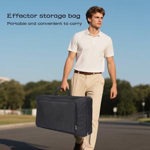 TEMU 대형 휴대용 기타 페달 케이스 - 헤비듀티 옥스포드 천 효과 프로세서 보관함, 페달보드 및 음악 장비용 넉넉한 내부 공간 (키보드 효과 유닛 호환) - 페달 캐리어