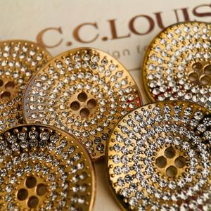 TEMU 바오팔리 대형 3cm 잎사귀 모양 금도금 합금 스톤 장식 버튼 5개 세트 - 의류, 벨트, 가방, 모자, 헤어 번 장식용 (골드, 샴페인, 골드) - 단순 장식용, 고정 기능 없음