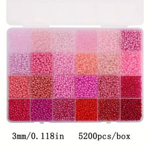 TEMU 24가지 생생한 색상의 3mm 유리 시드 비즈 5200개 세트. 공예 및 주얼리 제작에 적합하며, 원형 비즈 수제 선물로 초보자와 숙련된 장인 모두에게 이상적입니다. 캐주얼 스타일입니다.