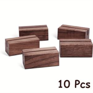 TEMU 10개 짜리 러스티 핀우드 장소 카드 홀더 - 우아한 테이블 번호 표시 스탠드, 결혼식, 파티, 행사용 | 가정, 카페, 또는 소매점 장식에 완벽, 결혼식 테이블 장식